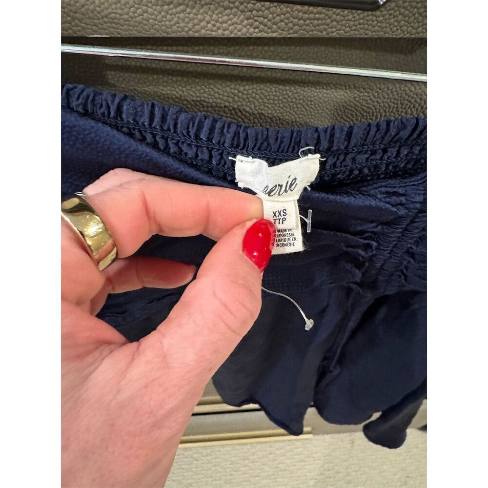 Aerie Women's XXS Navy Blue Short Skirt Casual Ruffle Detail - Picture 3 of 4